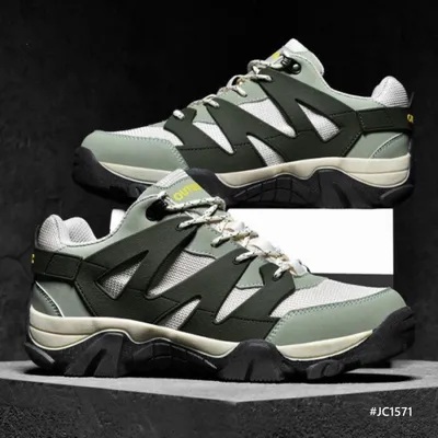 Leather Mesh Sports Non Slip Hiking Casual Shoes